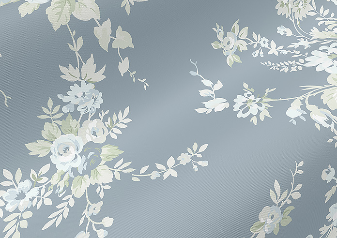 Shabby Chic by Rachel Ashwell Garden Floral (Blackout), Dusky Blue - Roller Blind - Image 4